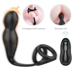 Prostate Massager MassagerRVibrating Prostatic Massagerr For Men Silicone Waterproof Wireless Remote Control Male Prostate Massager Wireless Remote Co