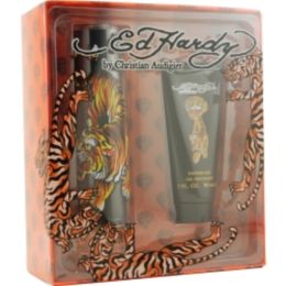 Ed Hardy By Christian Audigier Edt Spray 3.4 Oz & Shower Gel 3 Oz For Men