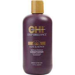 Chi By Chi Deep Brilliance Olive & Monoi Optimum Moisture Conditioner 12 Oz For Anyone