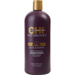 Chi By Chi Deep Brilliance Olive & Monoi Optimum Moisture Conditioner 32 Oz For Anyone