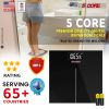 5 Core Digital Scale for Body Weight; Precision Bathroom Weighing Bath Scale; Step-On Technology; High Capacity - 400 lbs. Large Display; Batteries In